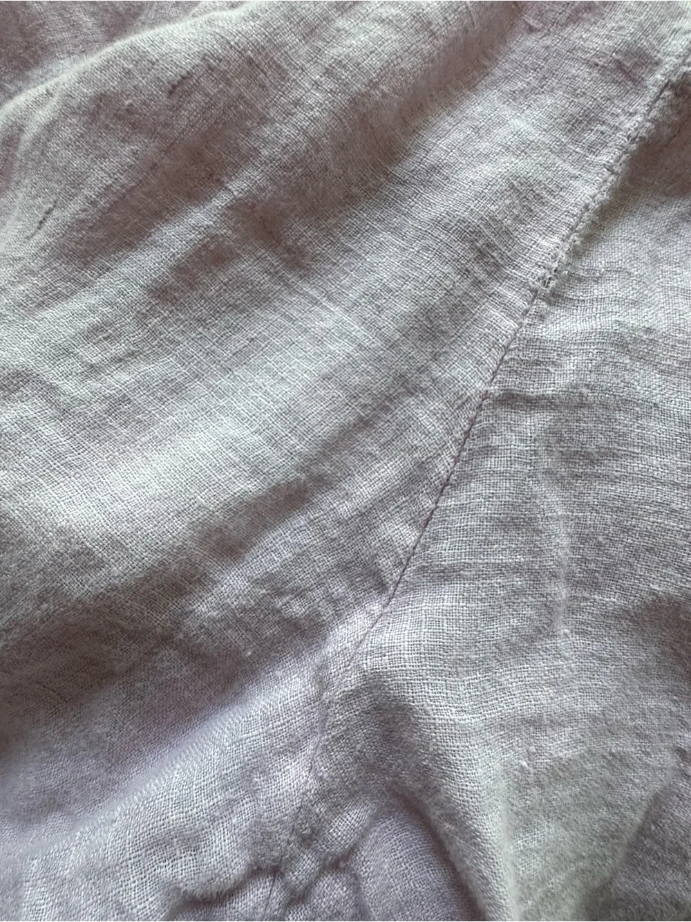 Vintage 90s Flax 100% Linen Lavender Shirt and Pants Set Womens L